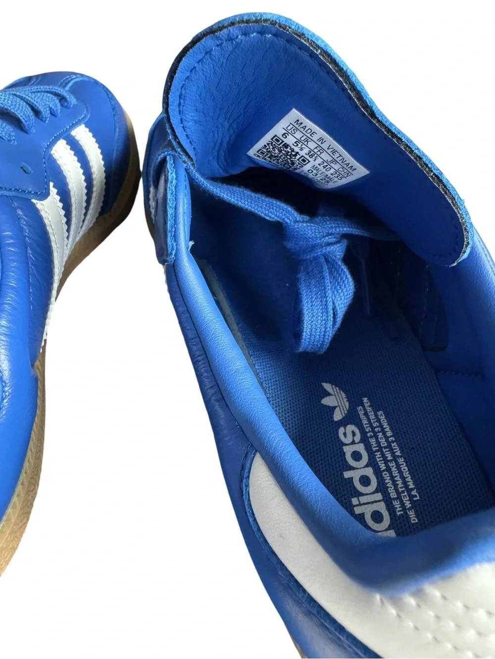 adidas Samba OG Blue White Gum Sneakers Womens 7 / Mens 6 NWT JR0882 w/ Box